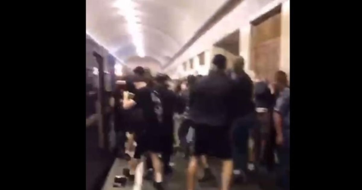 Драка в киевском метро