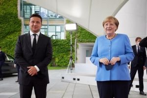 Владимир Зеленский и Ангела Меркель