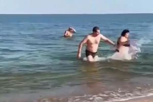 драка в море
