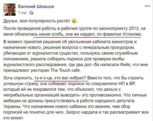 На жилье нардепа Голоса Устиновой наложили арест: Суд требует оплатить почти 80 тыс. грн компенсации за моральный вред следователю полиции Шевцову 02