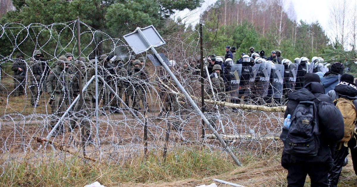 мигранты на границе Беларуси и Польши