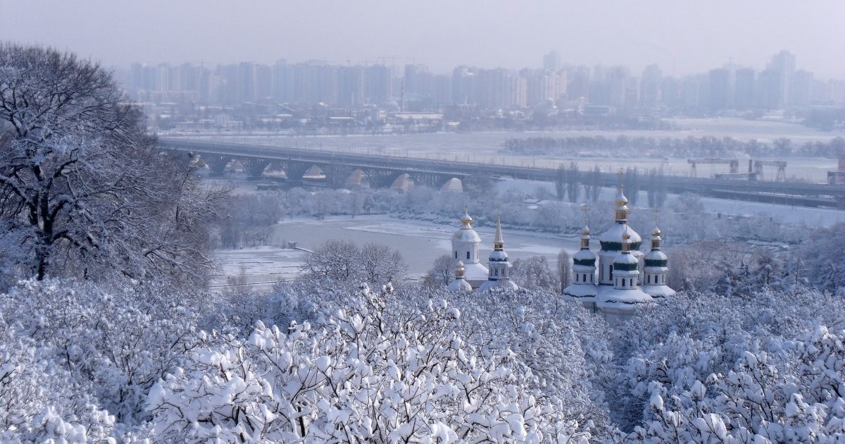 снег в Киеве