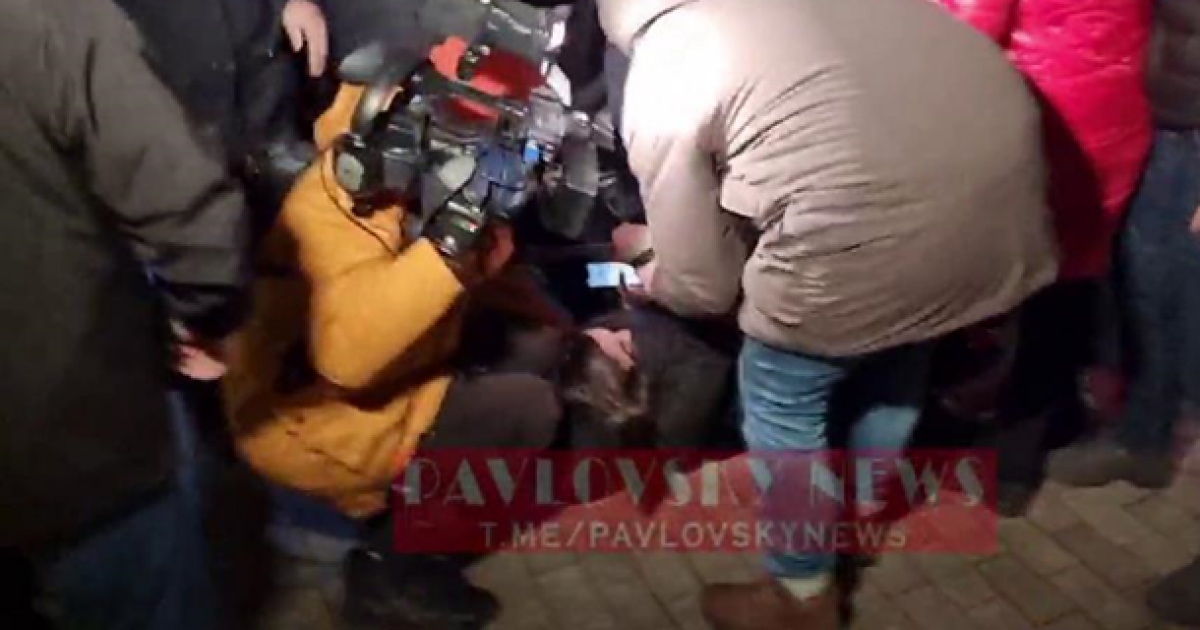 Упавшая журналистка