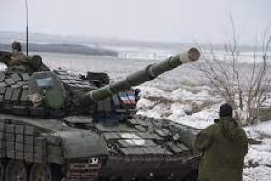 Российский танк на Донбассе