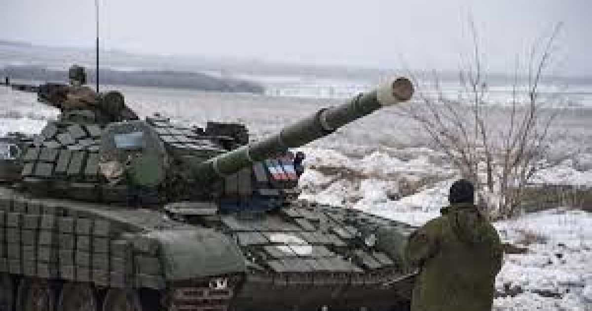 Российский танк на Донбассе