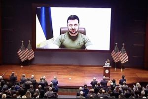 Зеленский выступает перед Конгрессом