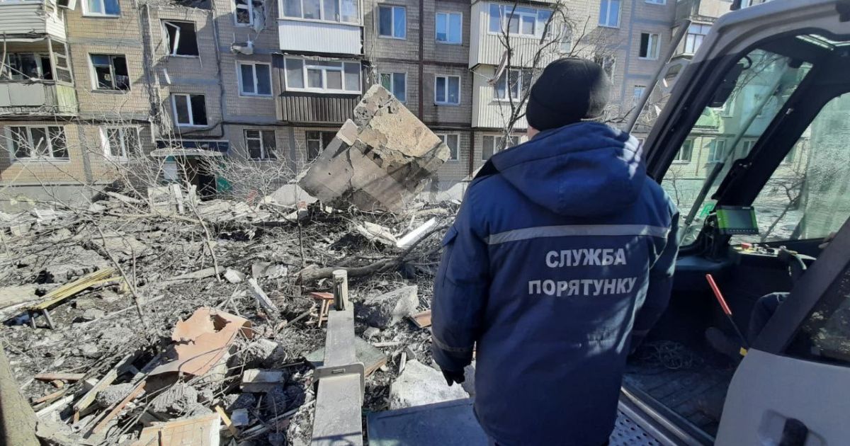 Разрушена школа в Харькове