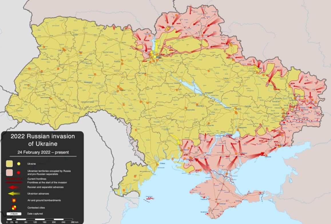 актуальная карта боев на 20 марта