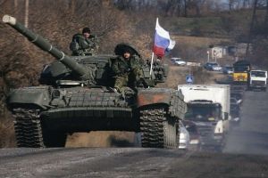 российский танк в Украине