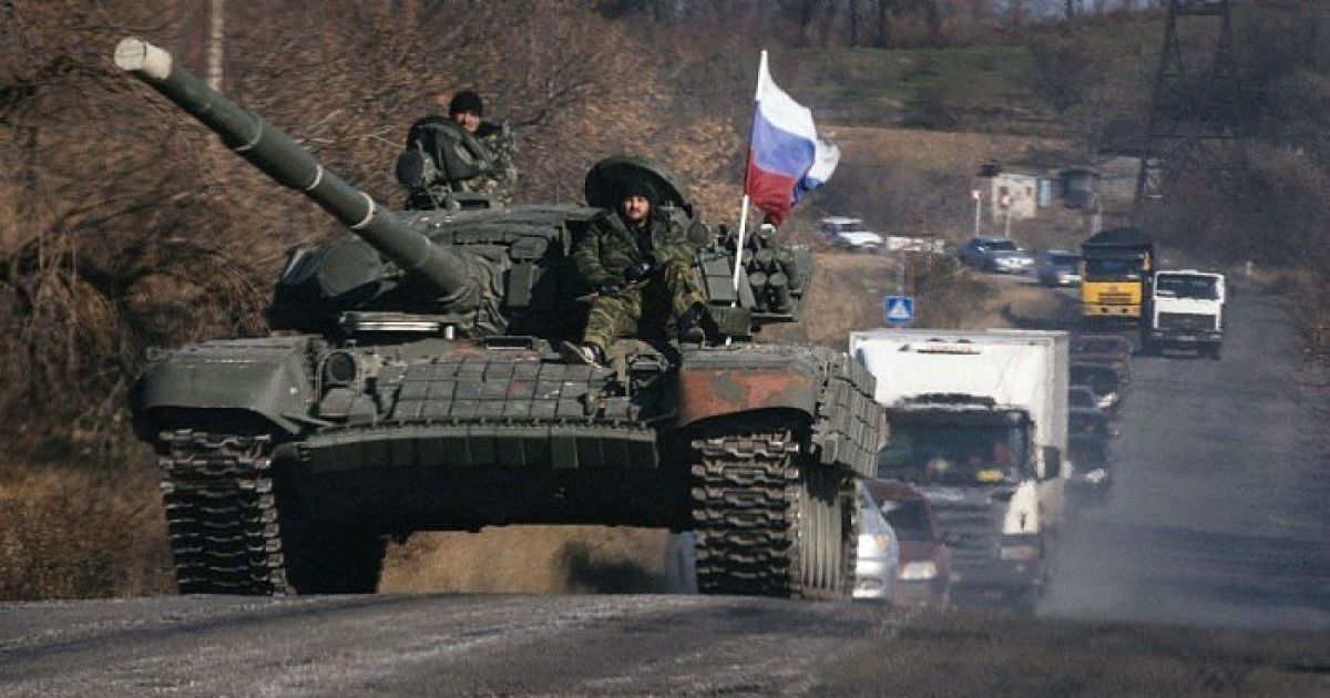 российский танк в Украине