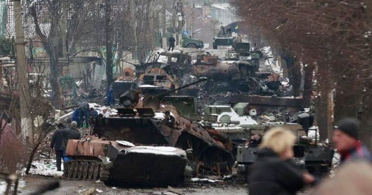 Кладбище танков в Буче
