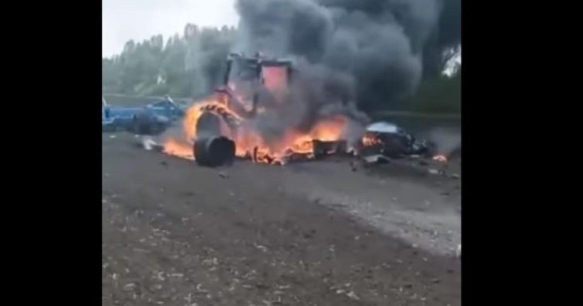 трактор подбили ракетой