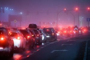 автомобили в пробке