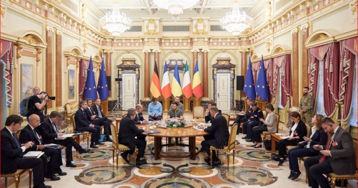 визит в Киев Шольца, Макрона и Драги