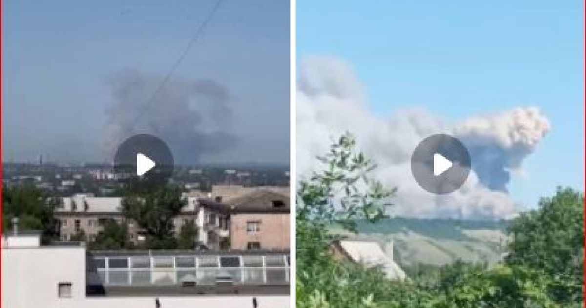 горят склады в Зимогорье и Алчевске