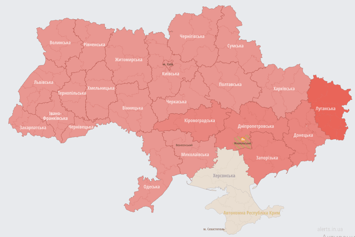 Красная карта Украины