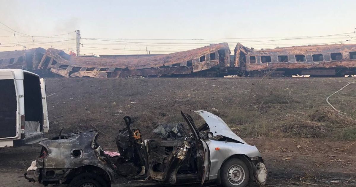 Обстрел станции в Днепропетровской области