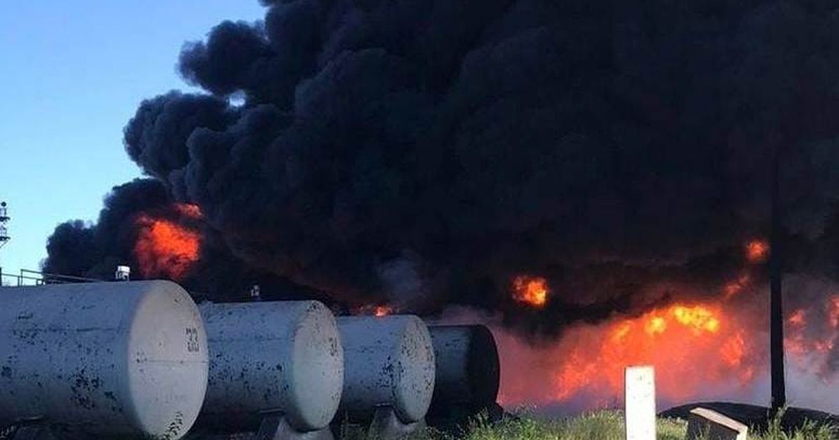 Пожар на нефтебазе
