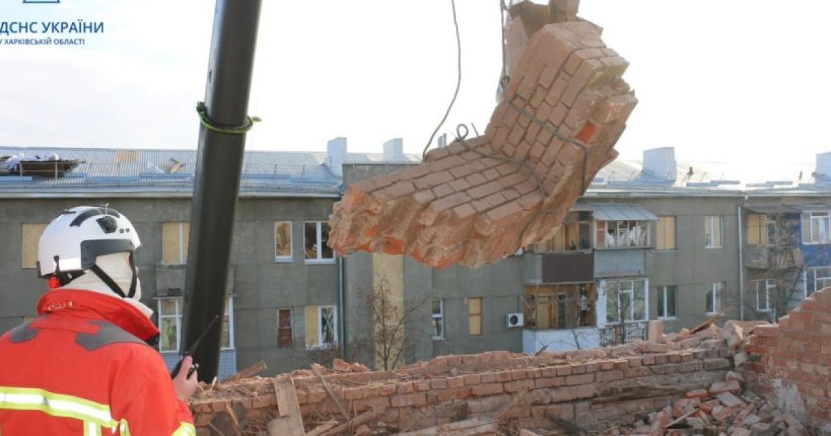 Разрушенный дом в Харькове