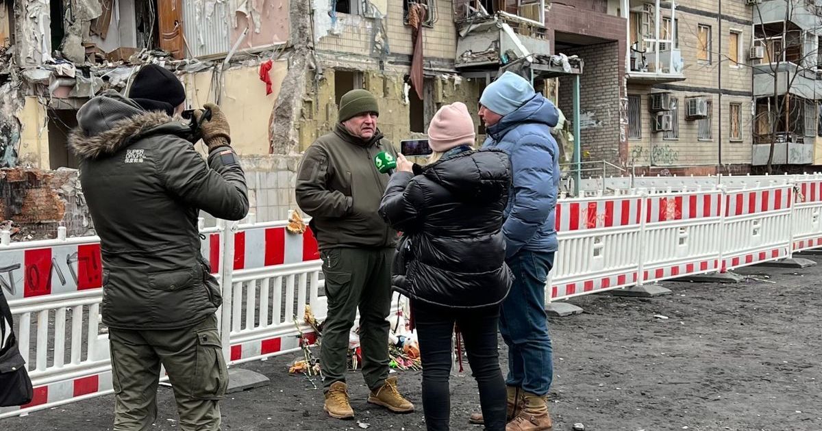 Разрушенный дом в Днепре