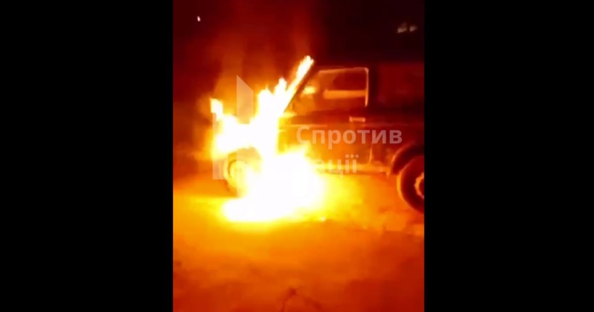 подрыв машины оккупантов в Мелитополе