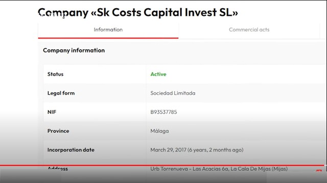 Sk Costs Capital Invest SL