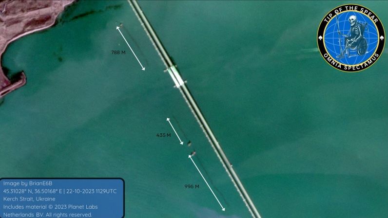 спутниковые снимки, Крымский мост