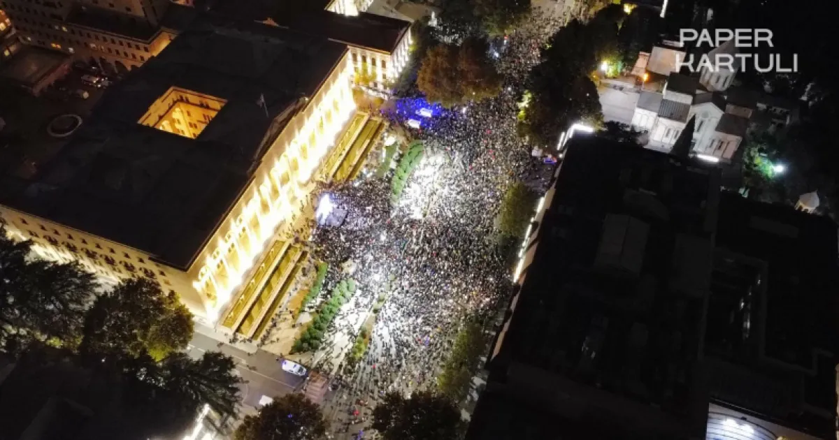 Тбилиси, митинг сверху