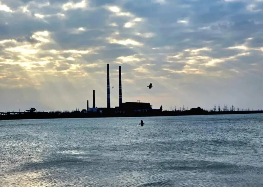 Гребля в Курахівському водосховищі