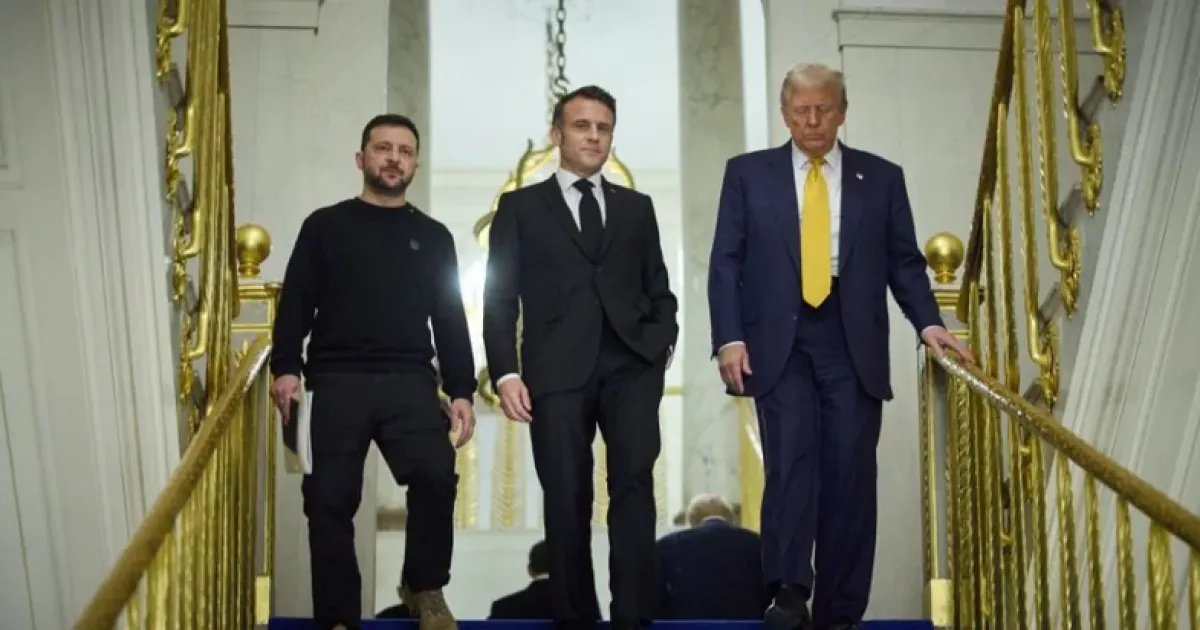 Зеленский, Макрон, Трамп