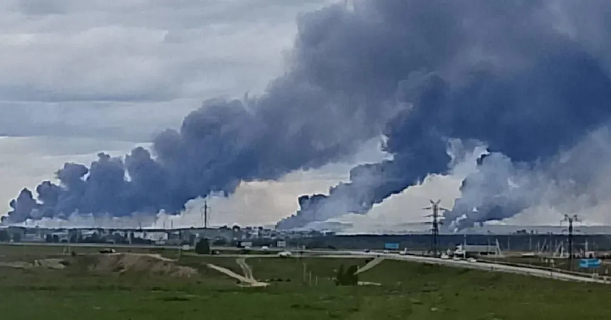 пожар, авиабаза