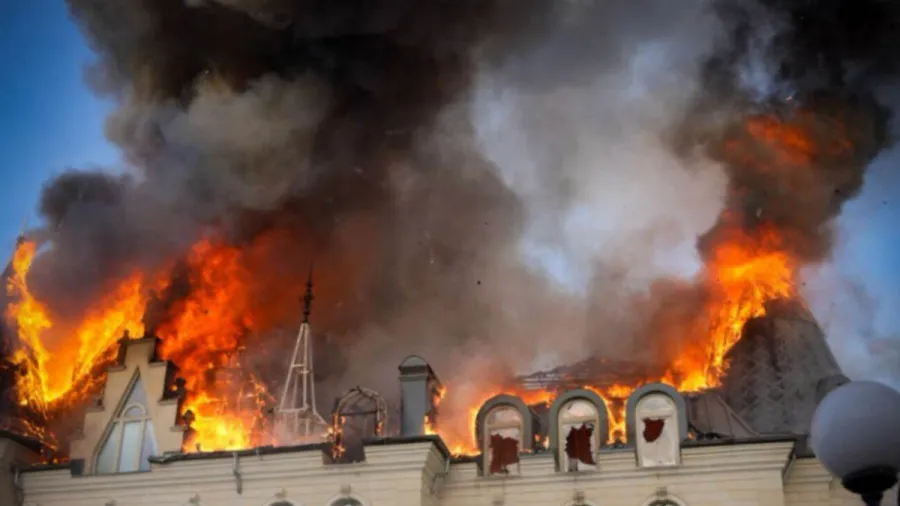 Пожежа в Одесі - Пожар в Одессе