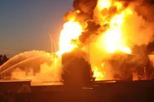 нефтебезе, пожар
