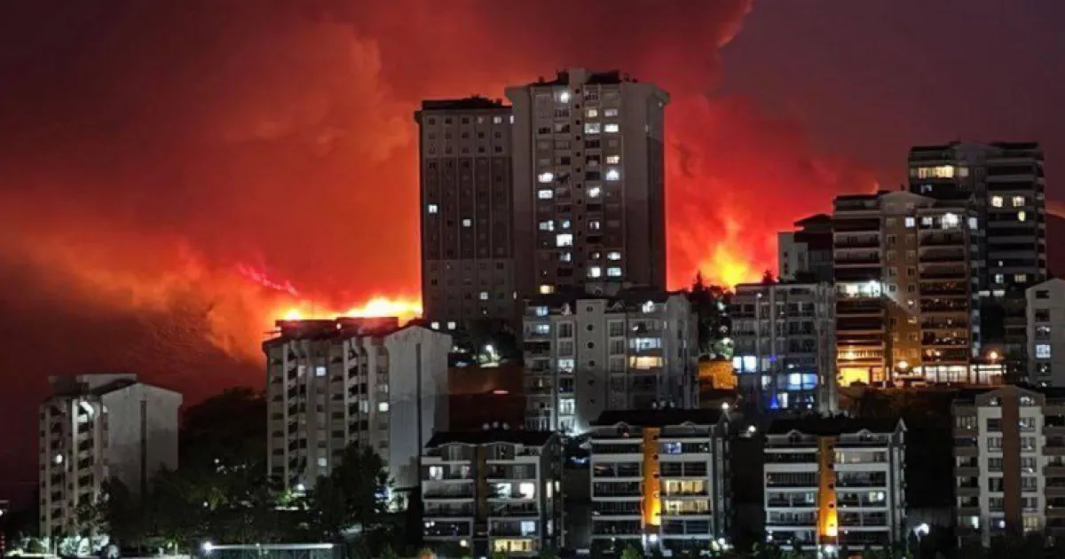 Турция, пожар