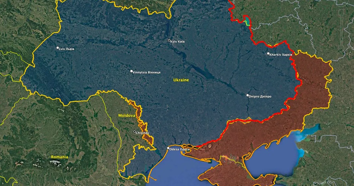 карта окупованих територій України / карта оккупированых територий Украины