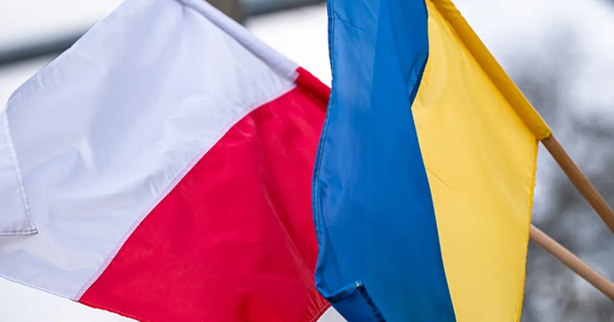 український та польский флаги