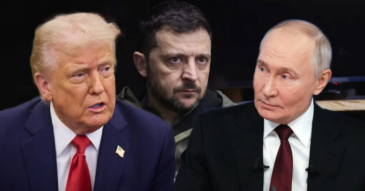 Трамп, Зеленський, Путін