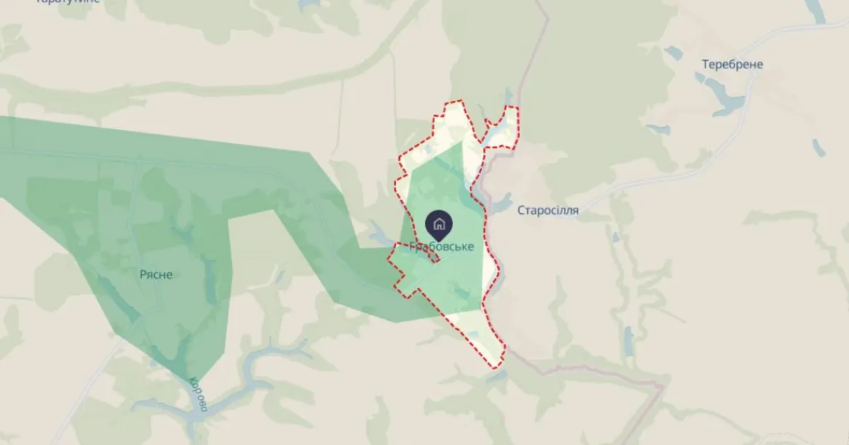 Грабовское, карта