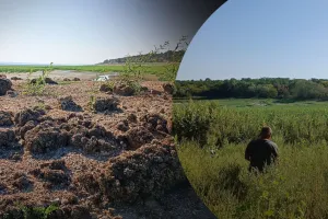 дно Каховского водохранилища