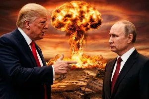 Трамп и Путин на фоне ядерного взрыва