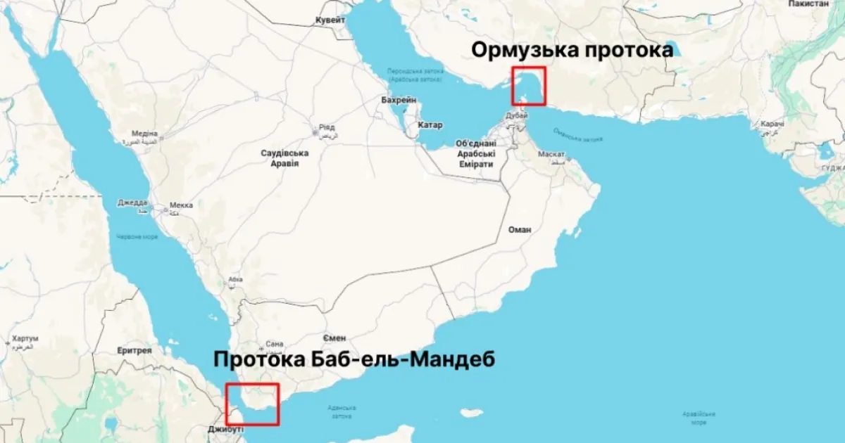 проливы Баб-эль-Мандеб и Ормузский