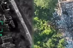 Знищення позицій росіян