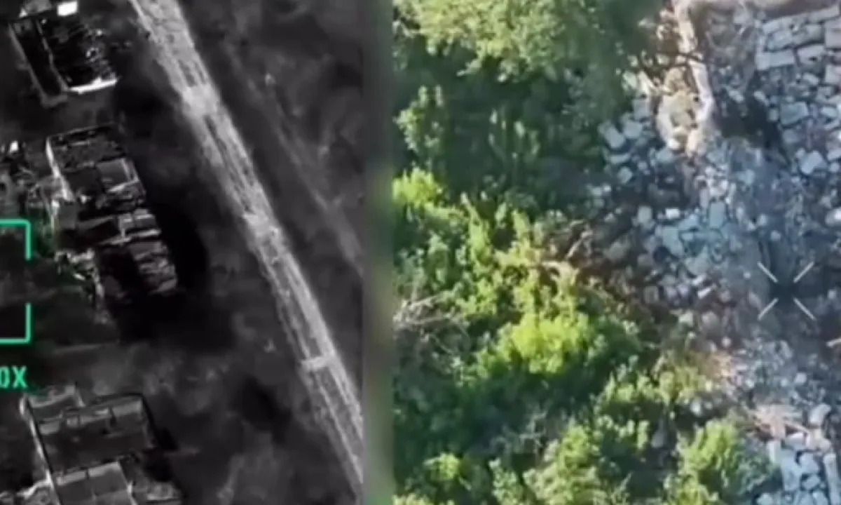 Знищення позицій росіян